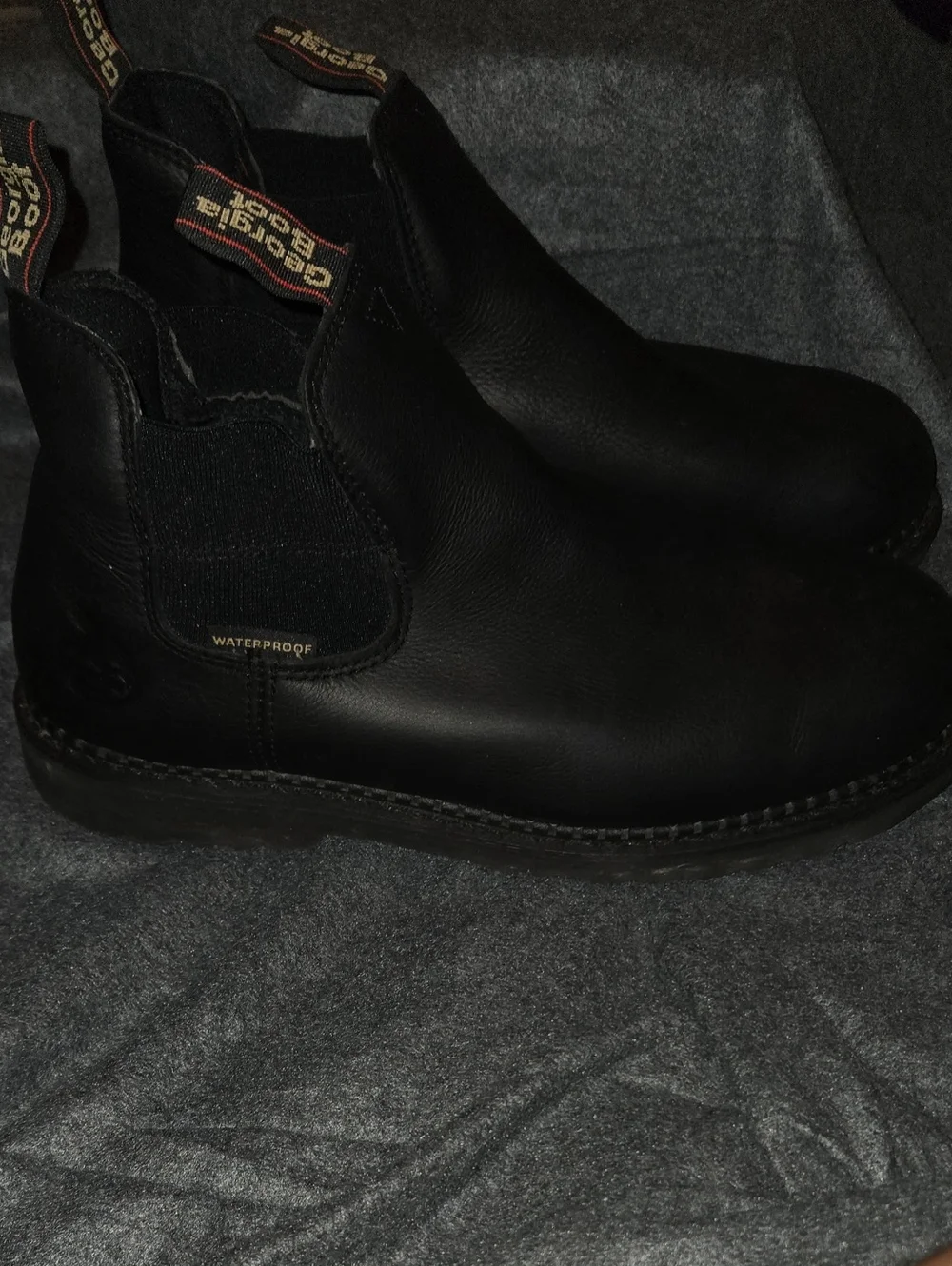 Georgia Boot Georgia Giant Revamp Waterproof Chelsea Work Boots Black Mens